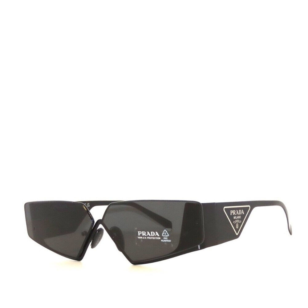 Prada 58ZS 58 1AB06L Black Dark Gray Sunglasses PR58ZS